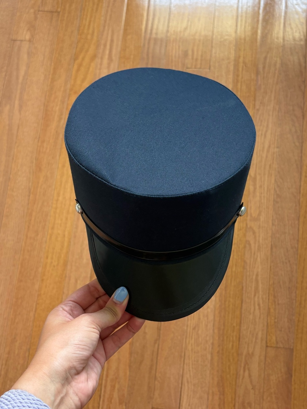 Kids Black Band-Style/Conductor Hat with Visor — Classic Dress Accessory